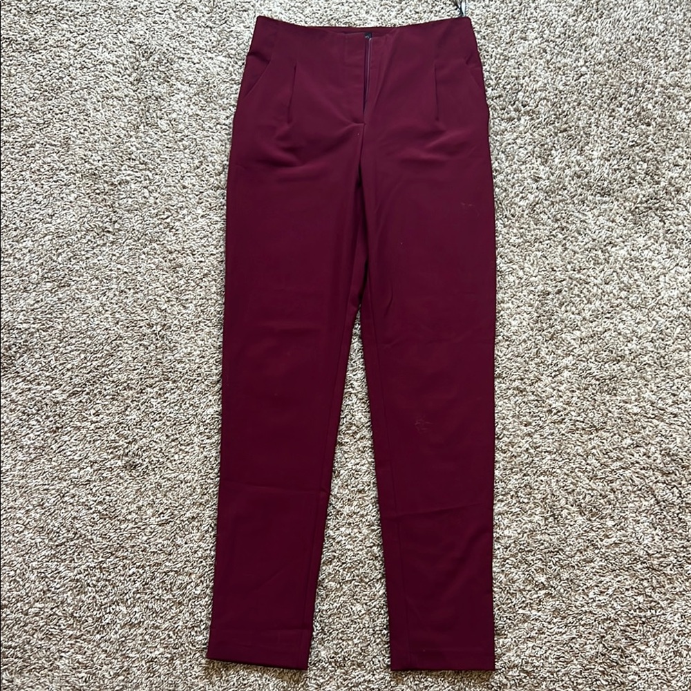 Chic Red Cropped Pants for Effortless Style